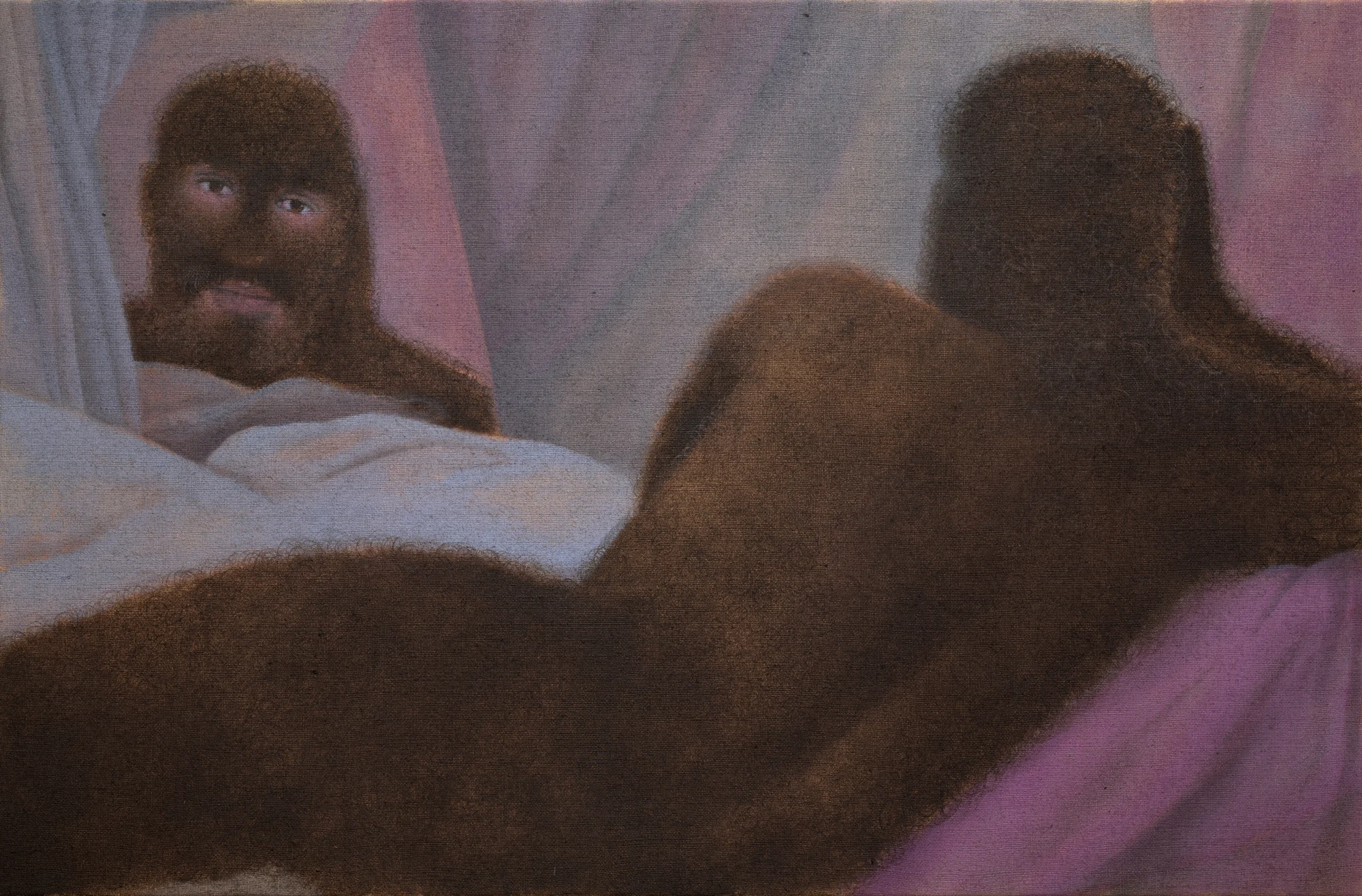 Self-portrait with a mirror
